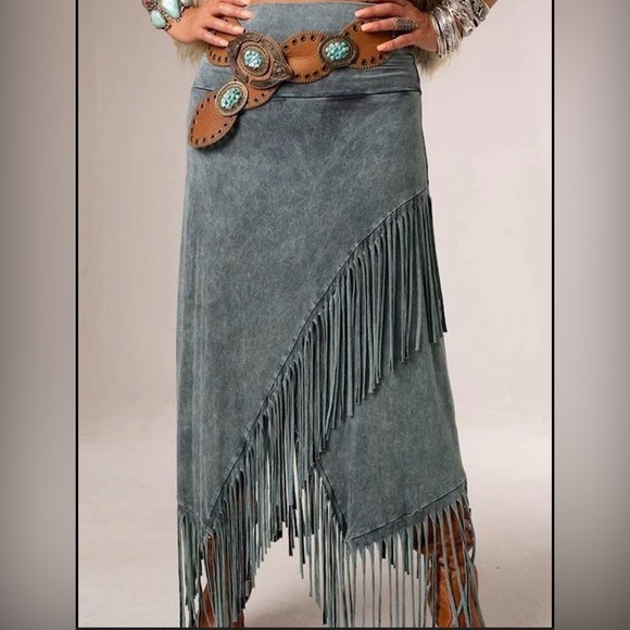 T Party Fashion Dresses & Skirts - T-Party Mineral Wash Tie Dye Fringe- Small